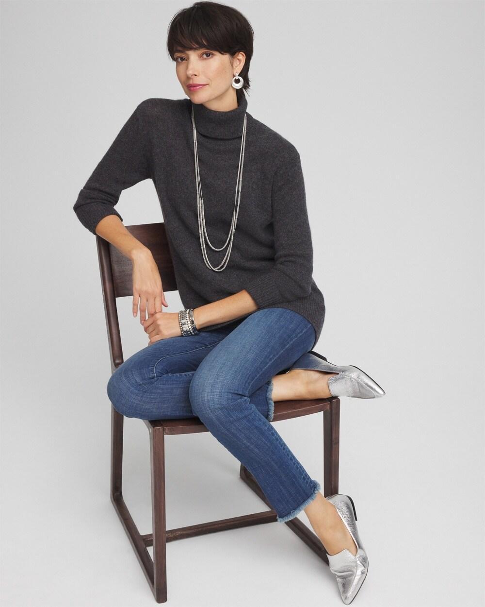 Cashmere Turtleneck Sweater Tunic Product Image