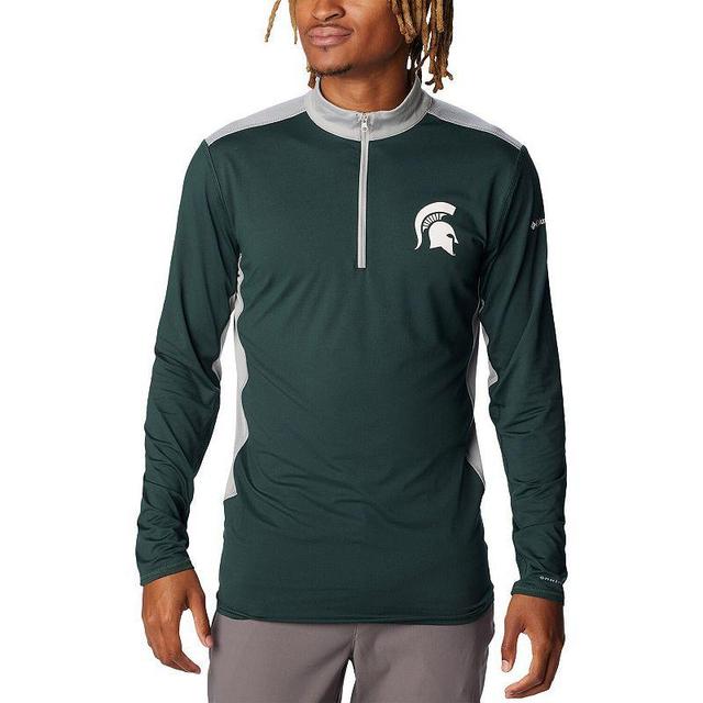 Mens Columbia Michigan State Spartans Tech Trail Omni-Shade Quarter-Zip Top Product Image