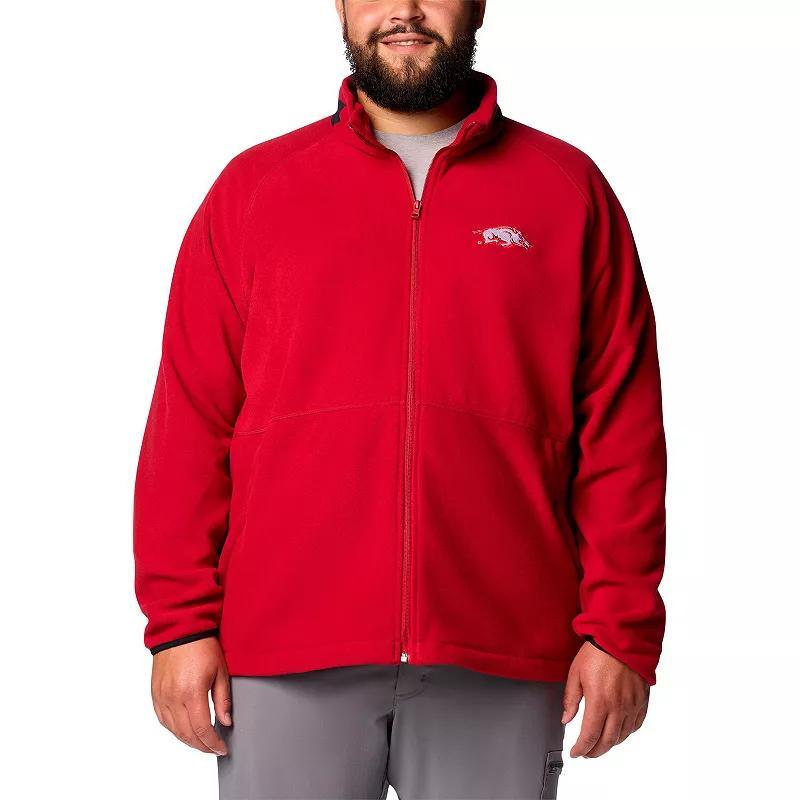 Mens Columbia Crimson Arkansas Razorbacks Big & Tall Flanker IV Fleece Raglan Full-Zip Jacket Product Image