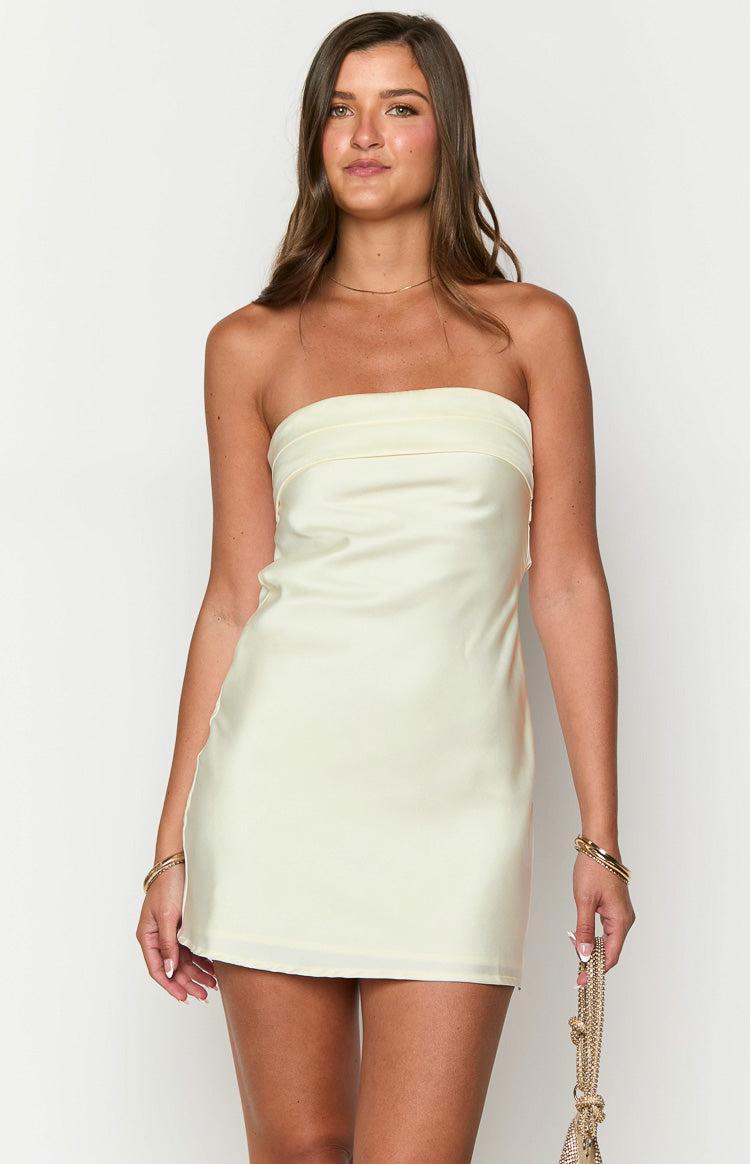 Annie Cream Strapless Mini Dress Product Image