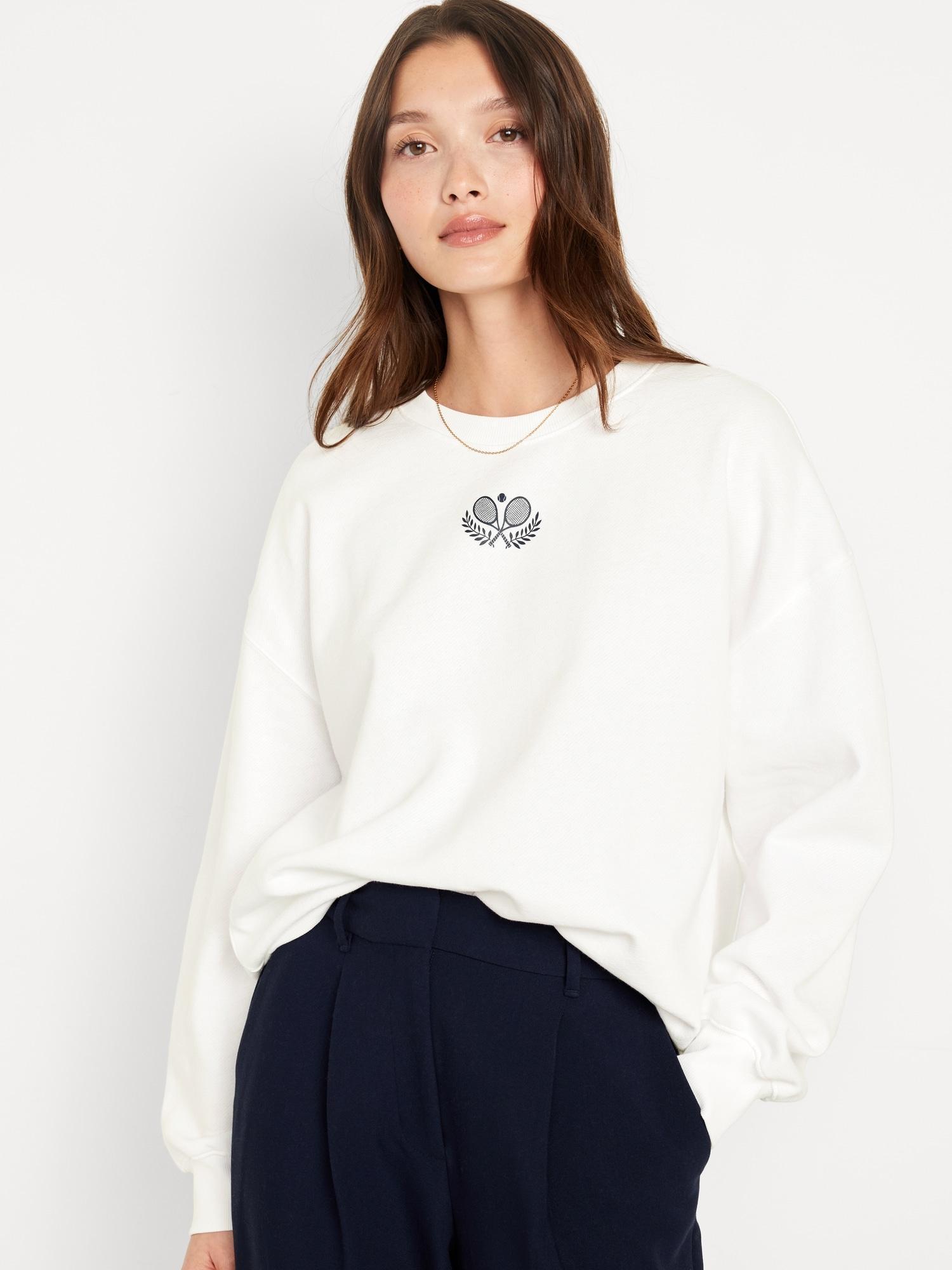 Oversized Graphic Tunic Sweatshirt for Women Product Image