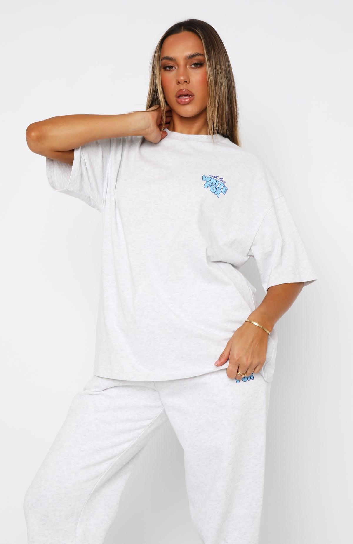 With Love Always Oversized Tee Grey Marle Product Image