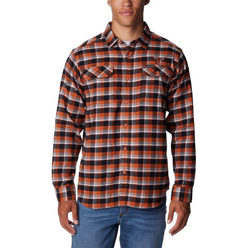 Columbia Burnt Orange Texas Longhorns Flare Gun Flannel Long Sleeve Shirt, Mens Product Image