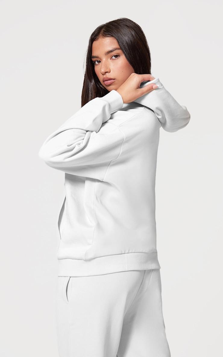 Ash Grey Premium Zip Up Oversized Hoodie Product Image