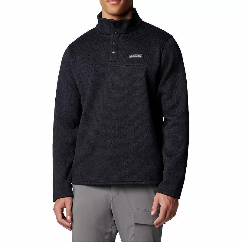 Mens Columbia Alto Pass Half Snap Sweater Fleece City Gray Grey Product Image