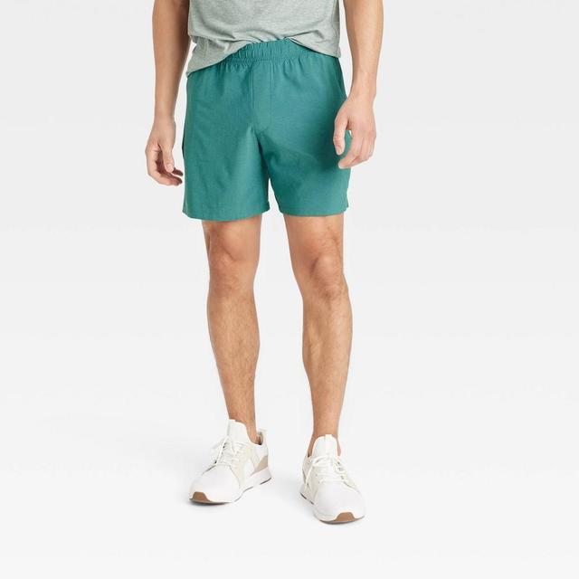 Mens Woven Shorts 8 - All In Motion Teal Blue L Product Image