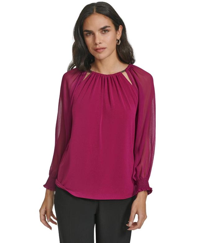 Calvin Klein Womens Long-Sleeve Top Product Image