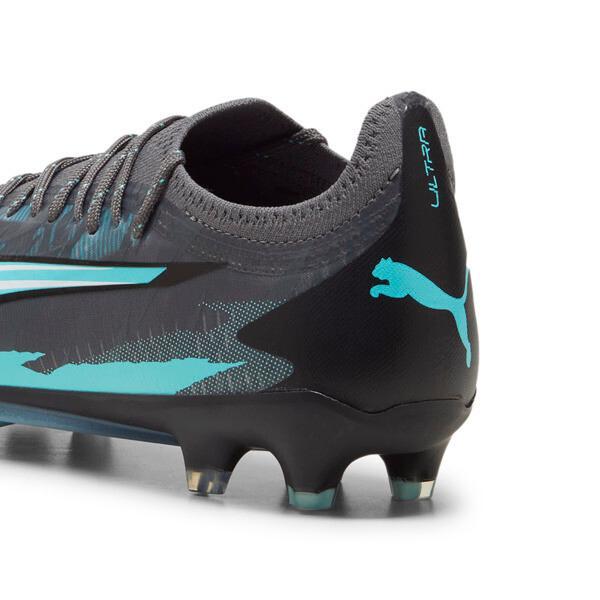 PUMA ULTRA ULTIMATE RUSH Firm Ground/Artificial Ground Men's Soccer Cleats Shoes in Strong Grey/White/Elektro Aqua Product Image