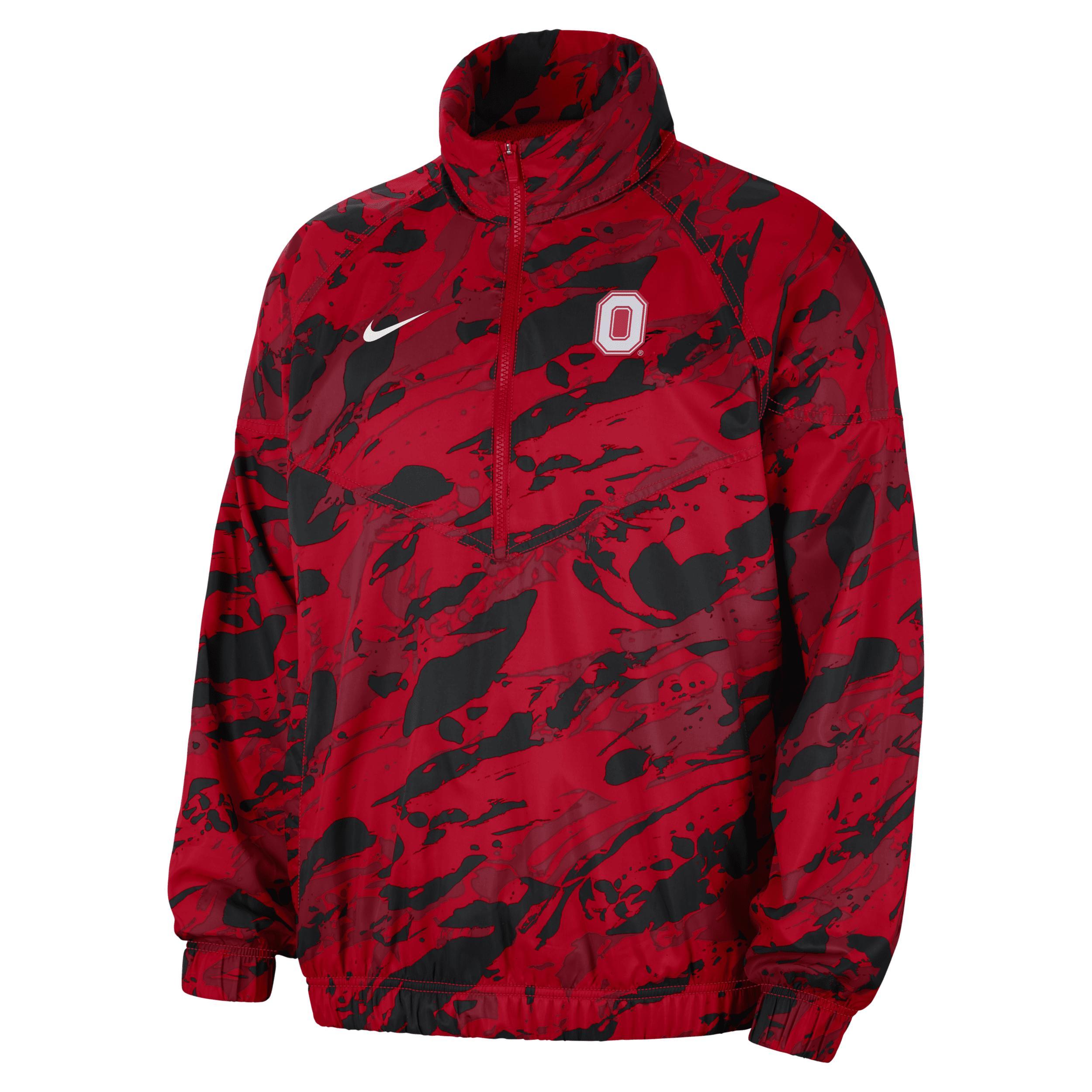 Mens Nike Scarlet Ohio State Buckeyes Anorak Half-Zip Jacket Product Image