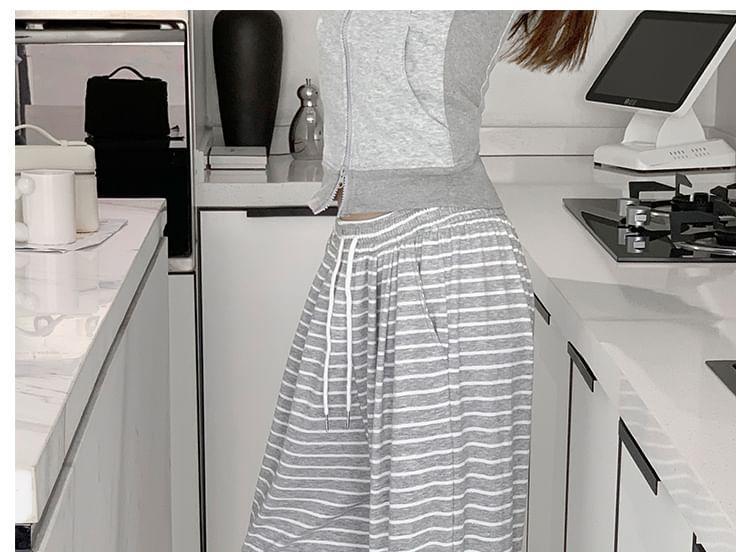 Soft Striped Wide-Leg Sweatpants in 5 Colors Product Image