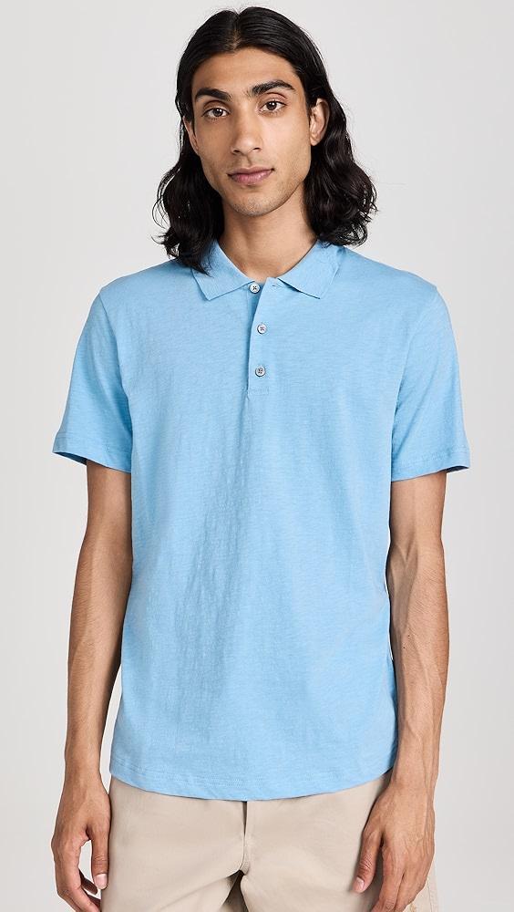 Theory Bron Cosmos Slub Cotton Polo | Shopbop Product Image