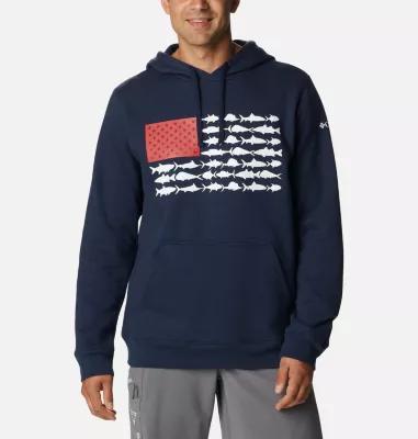 Columbia PFG Big  Tall Fish Flag Hoodie II Hoodie Product Image