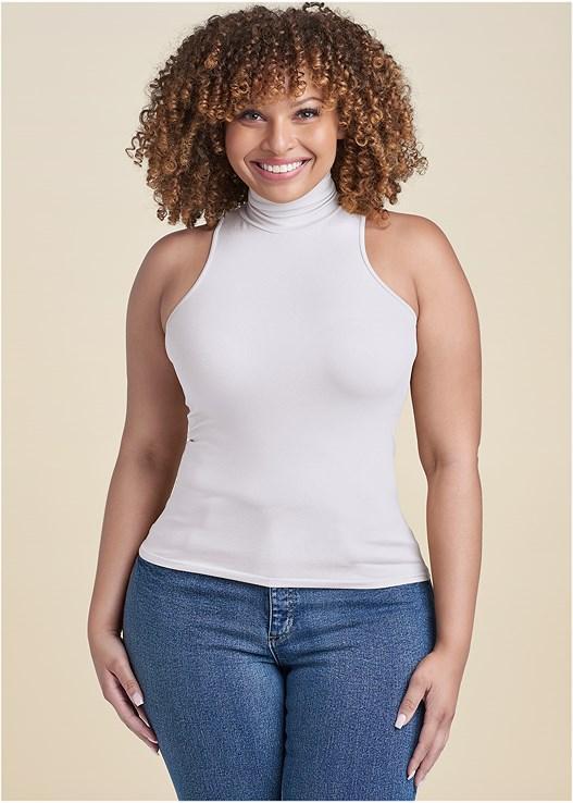 Mock-Neck Seamless Top Product Image