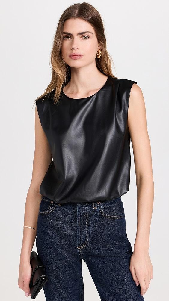 Joe's Jeans The Maeve Vegan Leather Sleeveless Tee | Shopbop Product Image