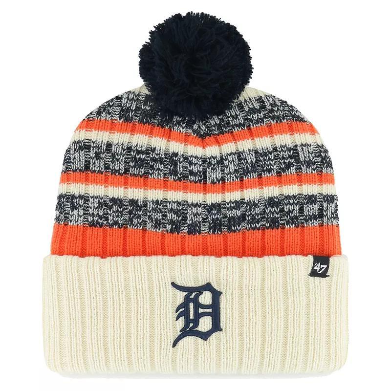 Mens 47 Natural Detroit Tigers Tavern Cuffed Knit Hat with Pom Product Image