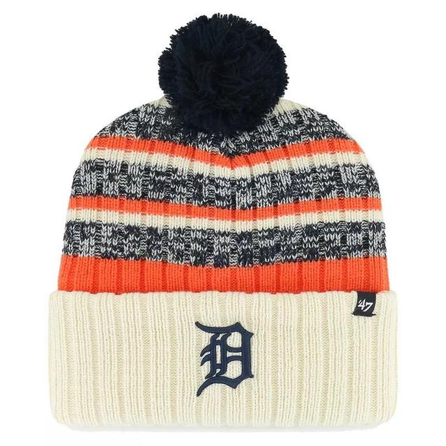 Mens 47 Natural Detroit Tigers Tavern Cuffed Knit Hat with Pom Product Image