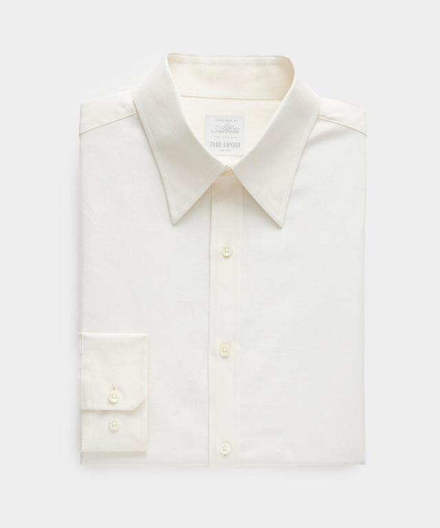 Twill Long Collar Dress Shirt in Stone Product Image