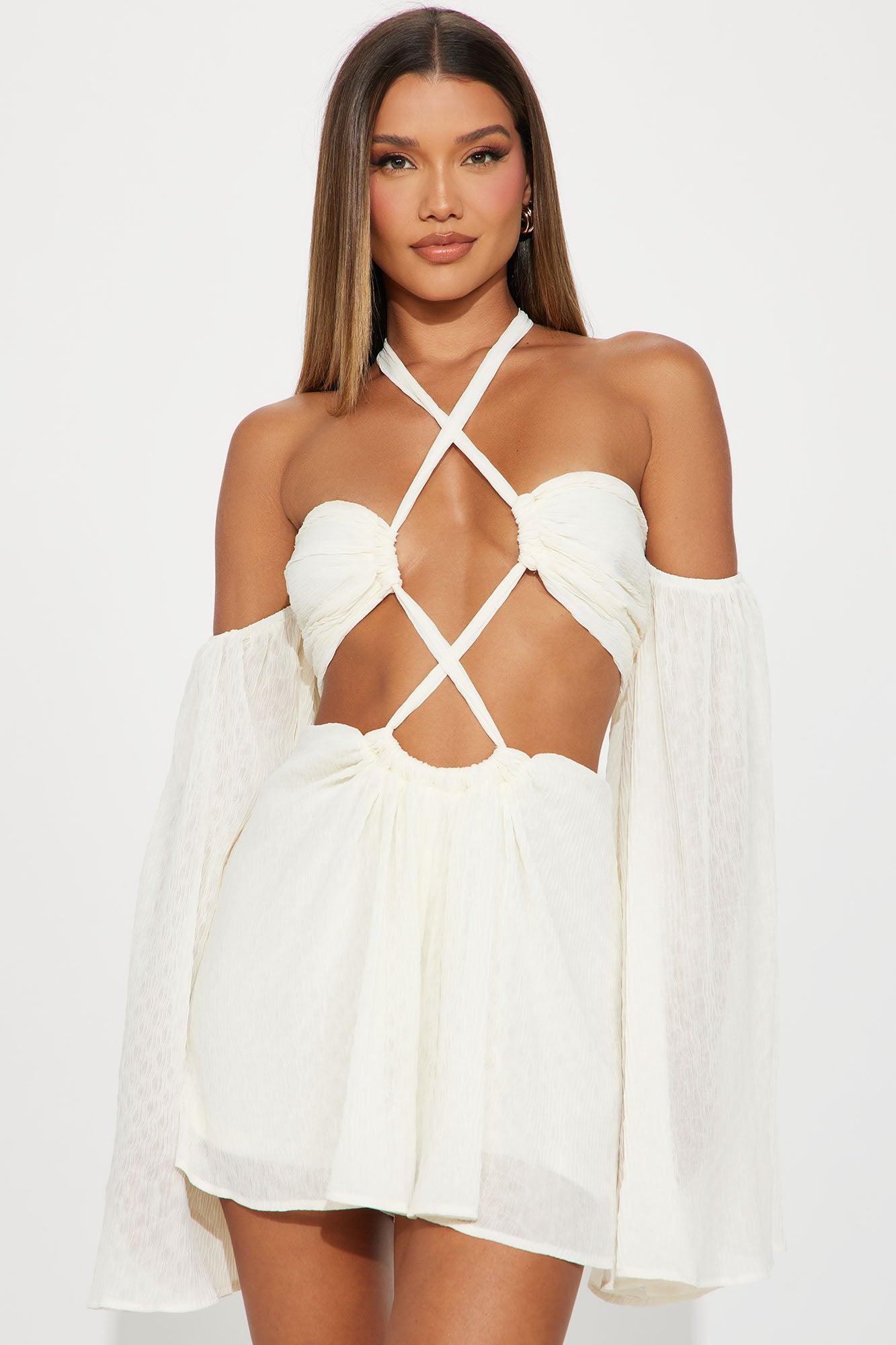 Down For Cabo Romper - Cream Product Image