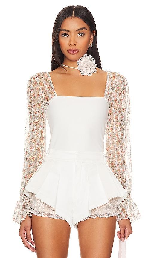 x Intimately FP Gimme Butterflies Long Sleeve Top In Ivory Combo Product Image