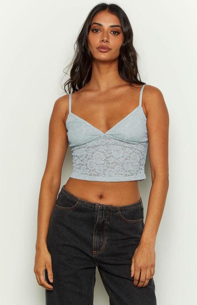 Here With Me Blue Lace Cami and Shrug Set Product Image