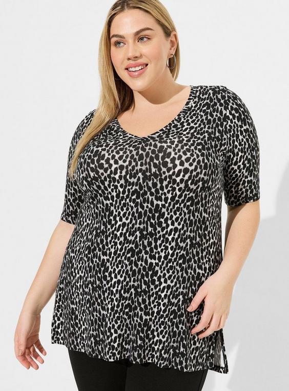 Favorite Tunic V-Neck Side Slit Tee Product Image