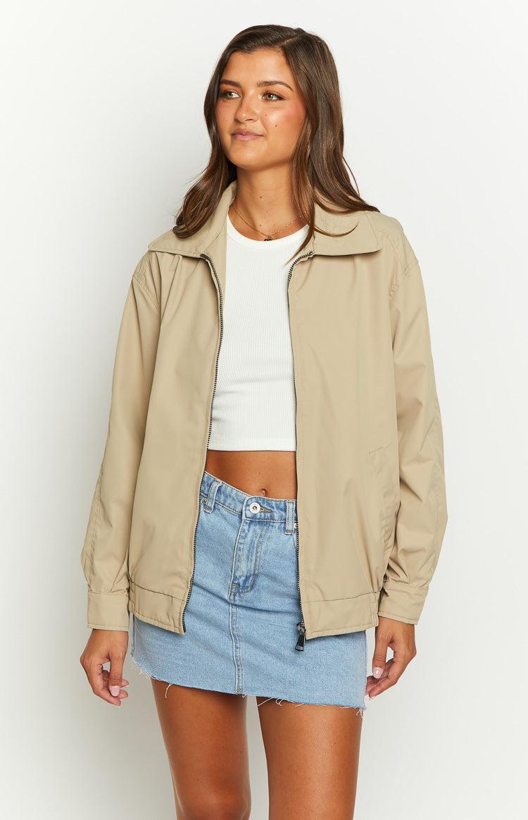 Gabbi Fawn Windbreaker Bomber Jacket Product Image