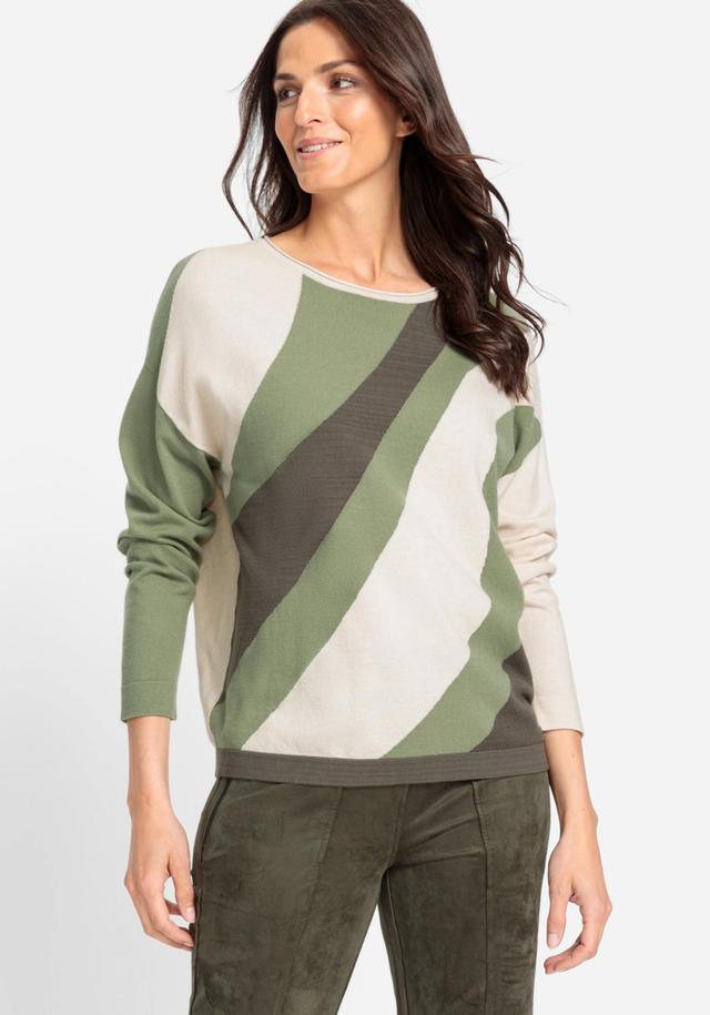 Olsen Womens Asymmetric Graphic Pullover Product Image