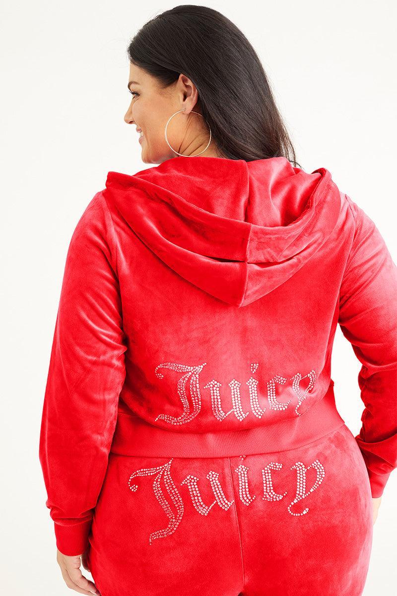 Plus-Size OG Big Bling Velour Hoodie Product Image