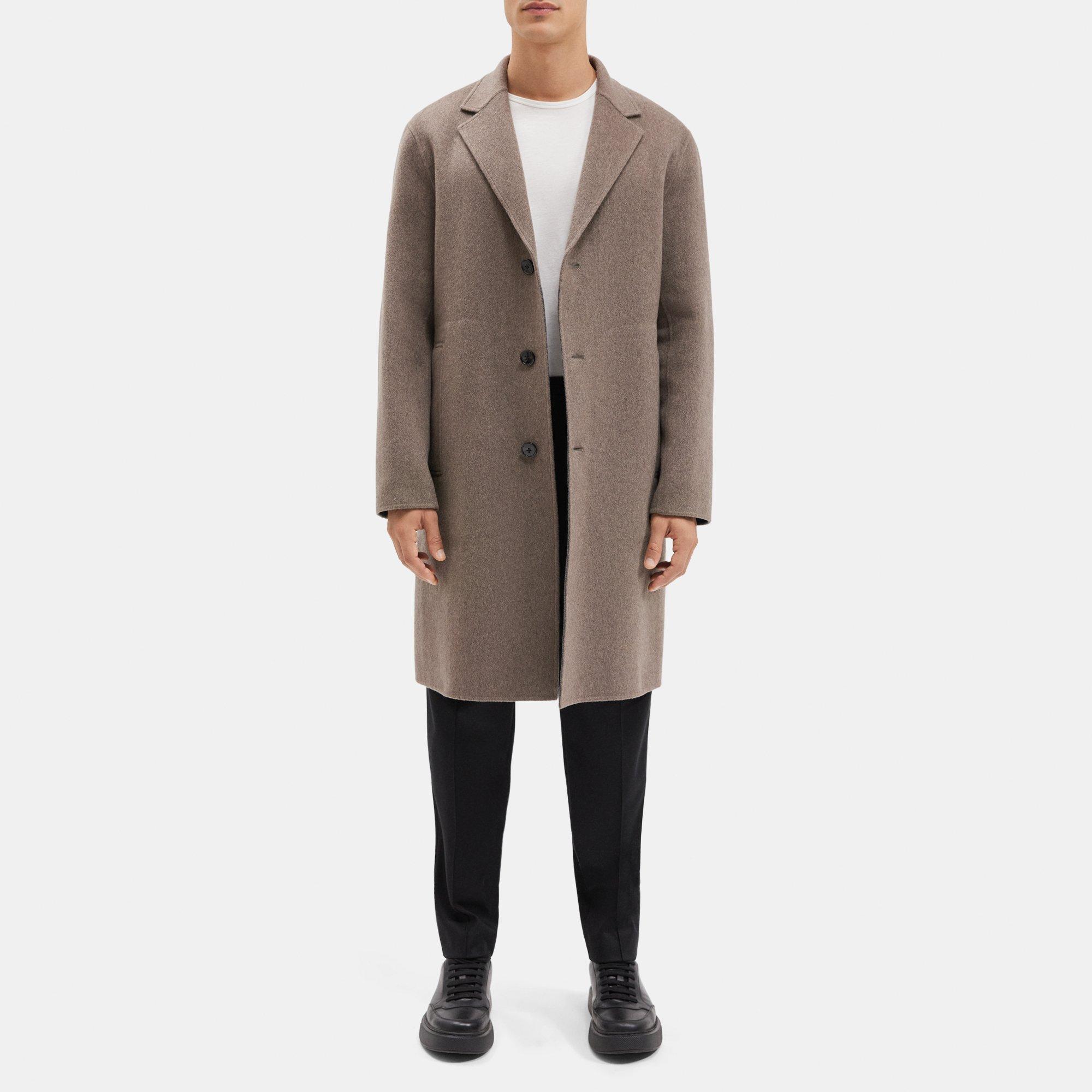 Double-Face Cashmere Single-Breasted Coat | Theory Outlet Product Image