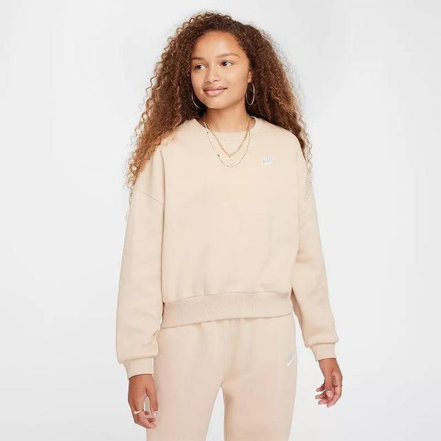 Women's Nike Sportswear Club Fleece Girls' Boxy Crew-Neck Sweatshirt Product Image