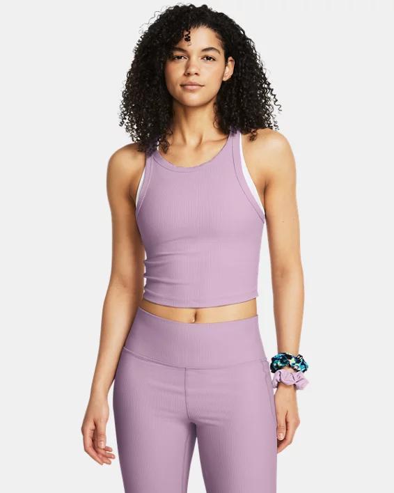 Womens UA Meridian Rib Crop Tank Product Image