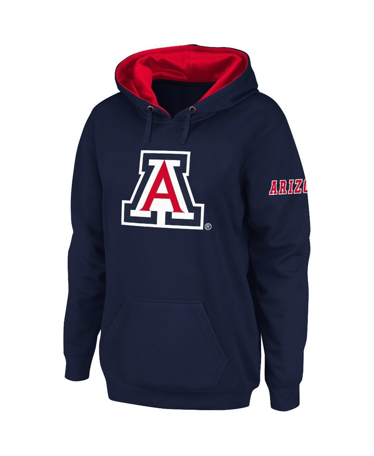 Womens Stadium Athletic Navy Arizona Wildcats Big Logo Pullover Hoodie Product Image