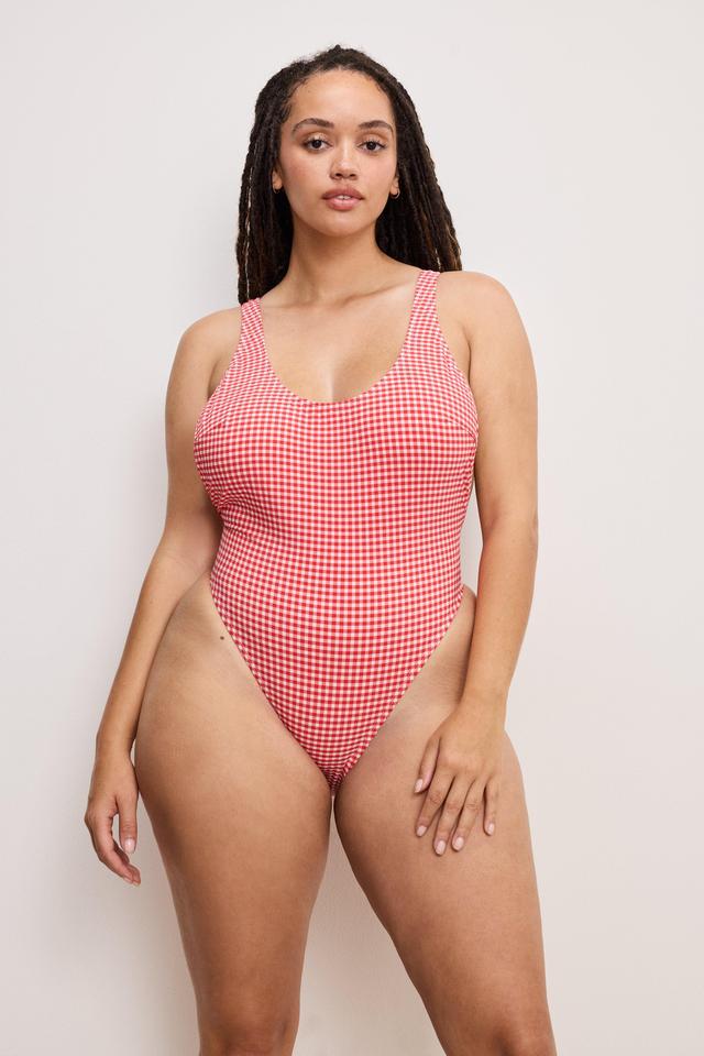 HIGH-LEG SWIMSUIT | GRENADINE GINGHAM001 Product Image