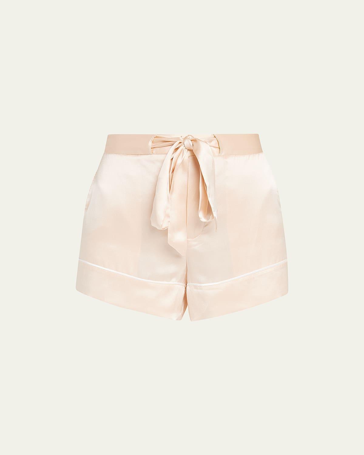 Womens Silk Satin Lounge Shorts Product Image