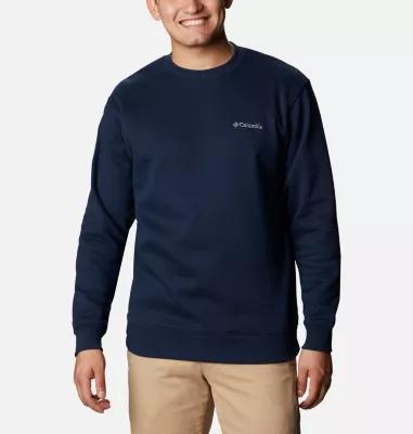 Mens Columbia Hart Mountain II Crewneck Pullover Blue Product Image