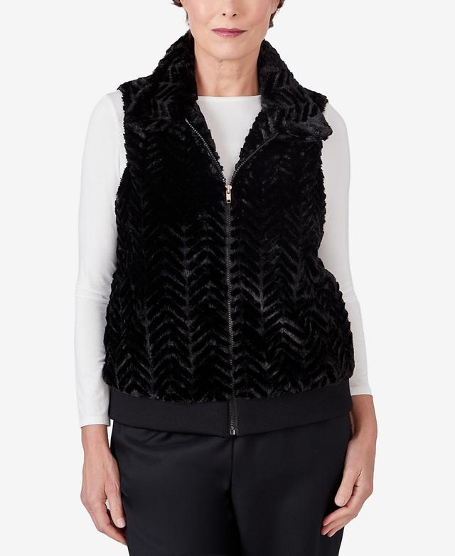 Womens Alfred Dunner Faux-Fur Vest Product Image