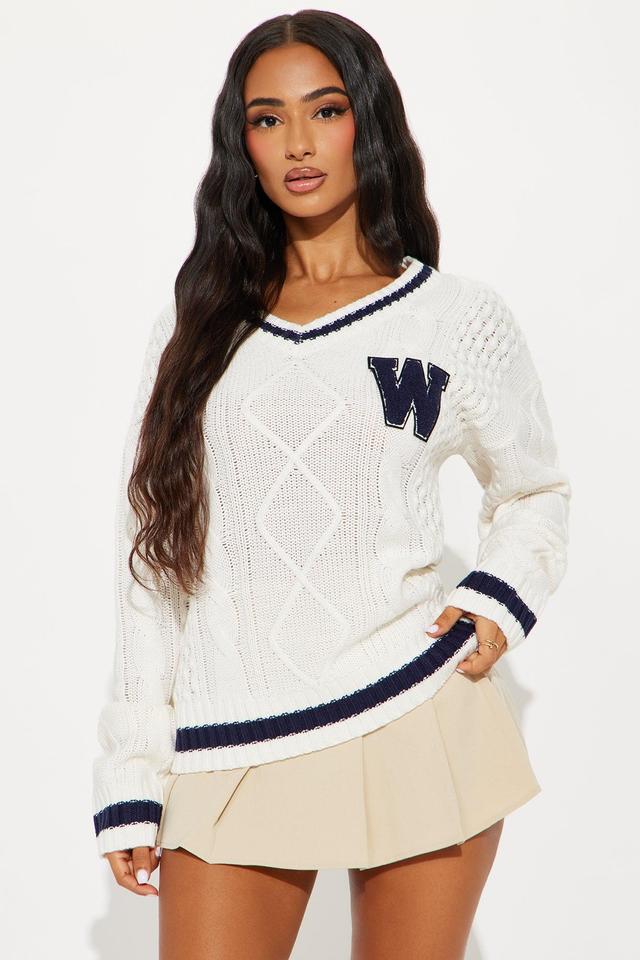 Winning Team Varsity Sweater - Ivory/combo Product Image