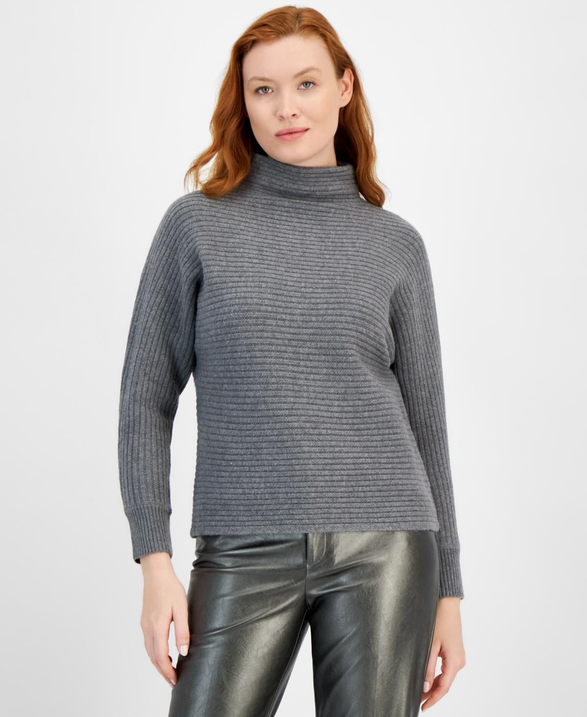 Anne Klein Womens Ribbed Knit Mock Neck Sweater product image