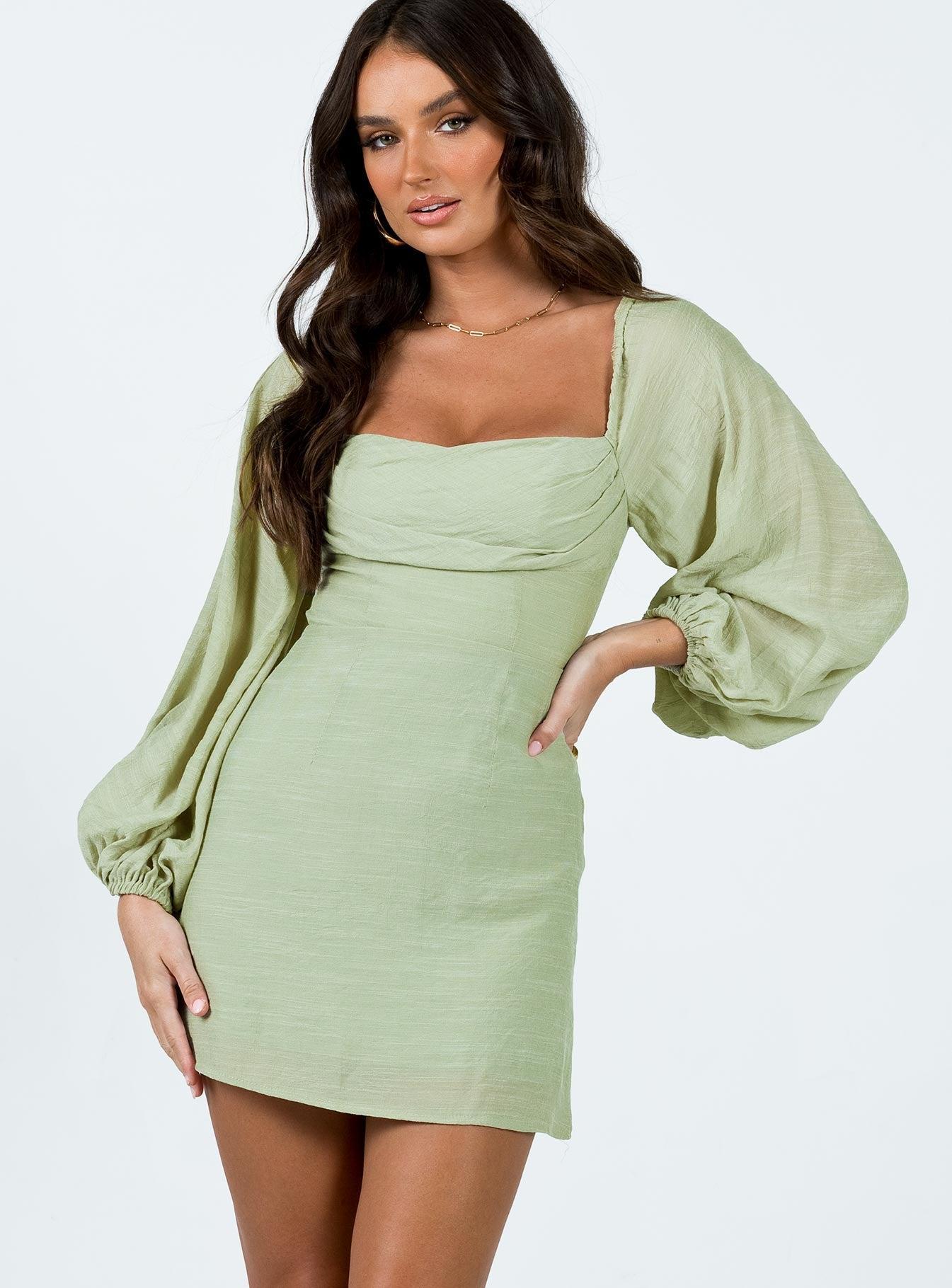 Warra Mini Dress Sage Product Image