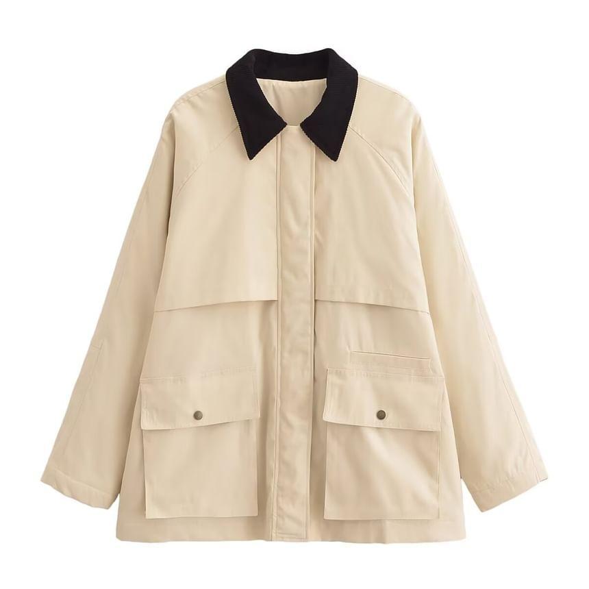 Two Tone Pocket Detail Jacket Product Image