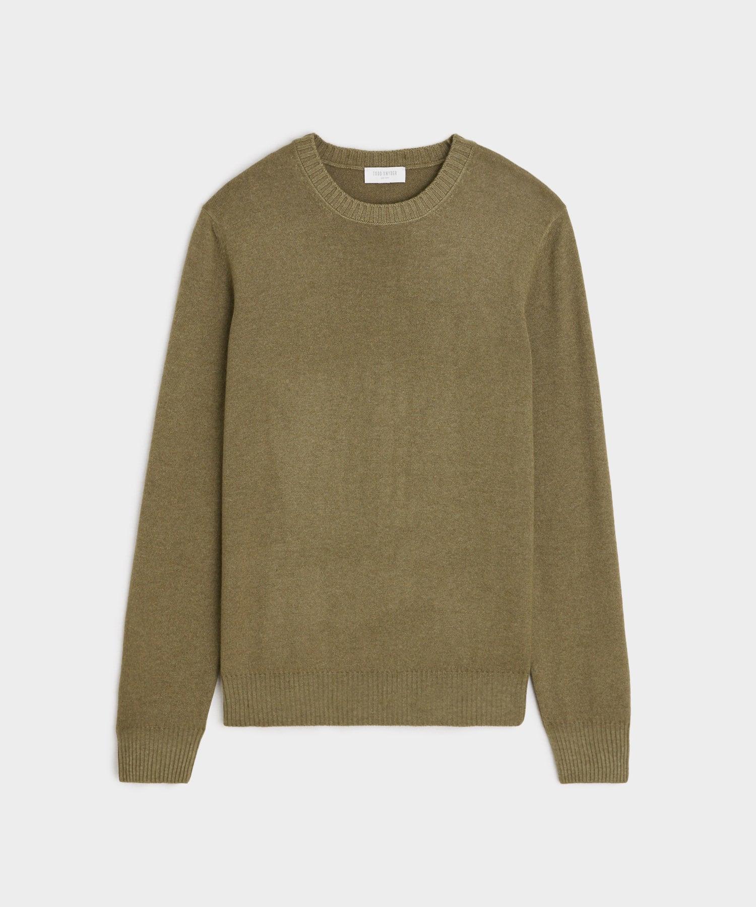 Italian Garment Dyed Cashmere Crewneck Sweater Product Image