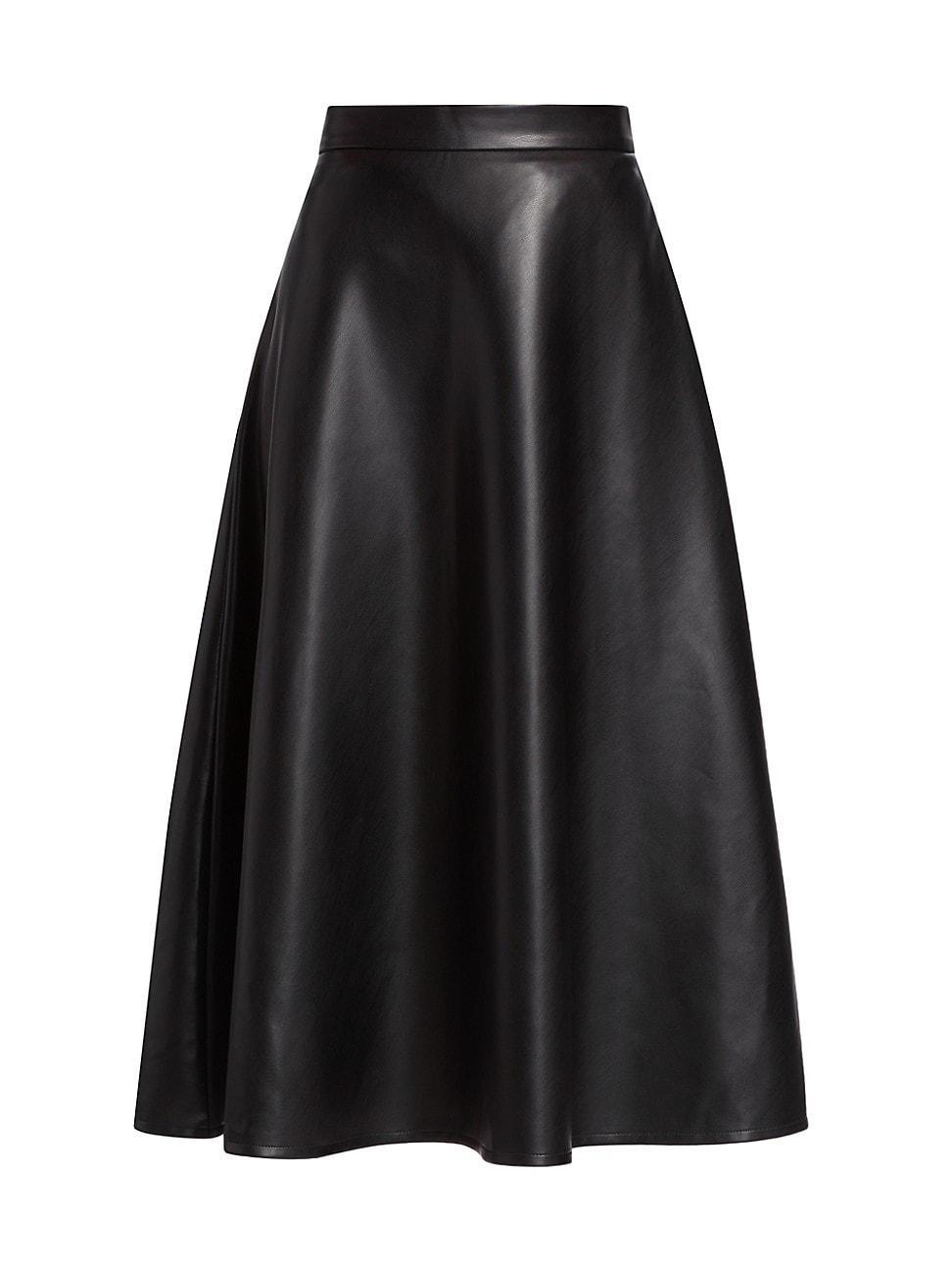 Womens The Rumi Vegan Leather Midi-Skirt product image