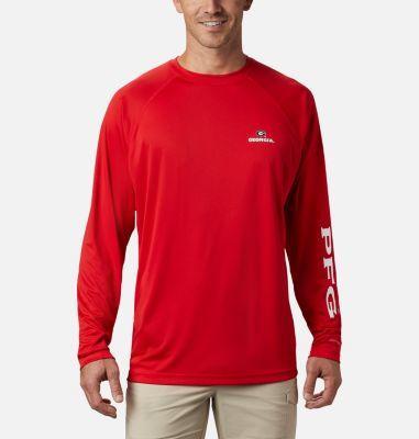 Columbia Men's Collegiate PFG Terminal Tackle Long Sleeve Shirt - Georgia- Product Image