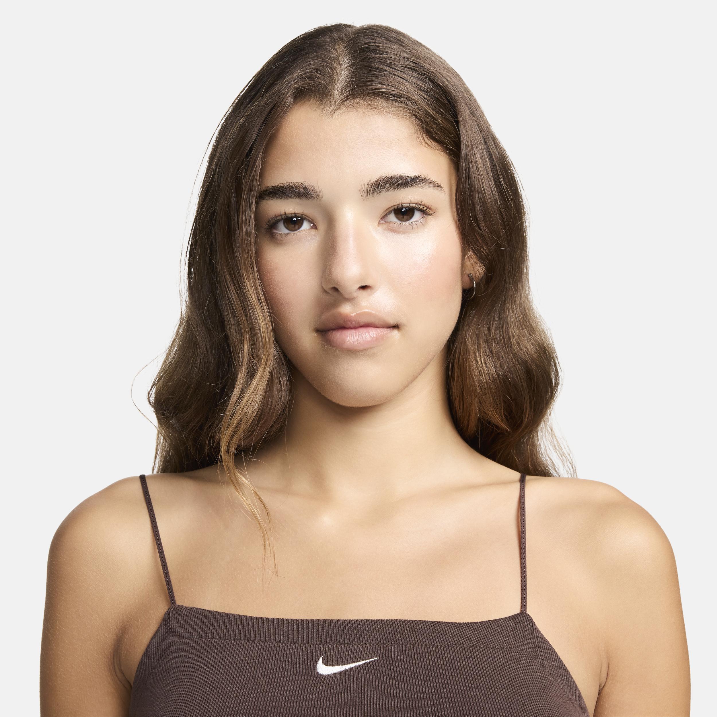 Nike Womens Nike Chill Knit BRIB CMI Dress - Womens Brown/Sail Product Image