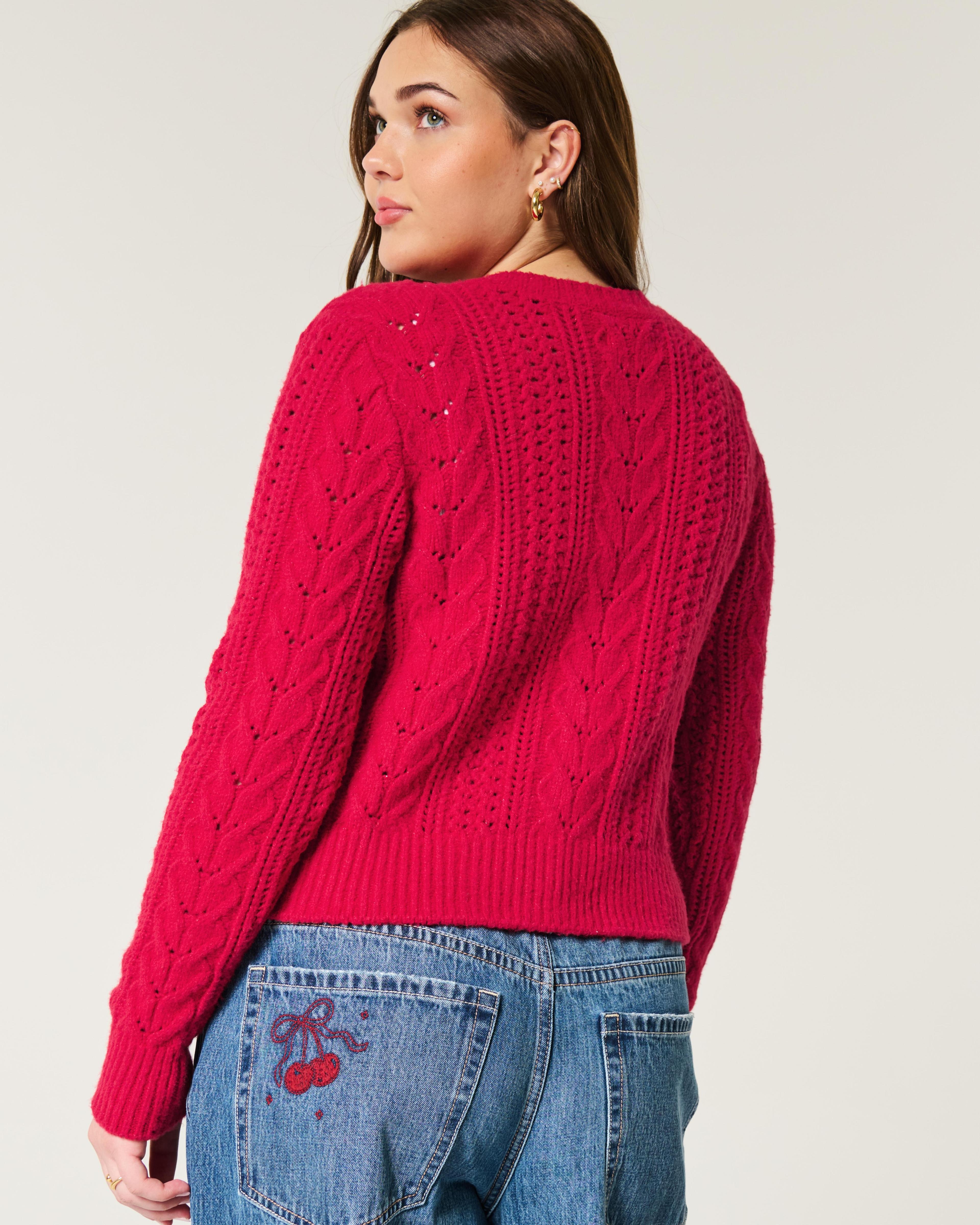 Hollister Comfy Cloud Cable-Knit Cardigan Product Image