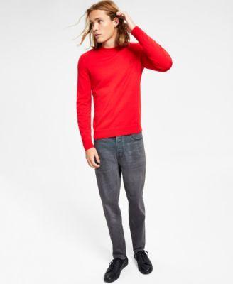 Hugo By Hugo Boss Mens San Cassius Classic Fit Logo Sweater Tapered Fit Stretch Jeans Product Image