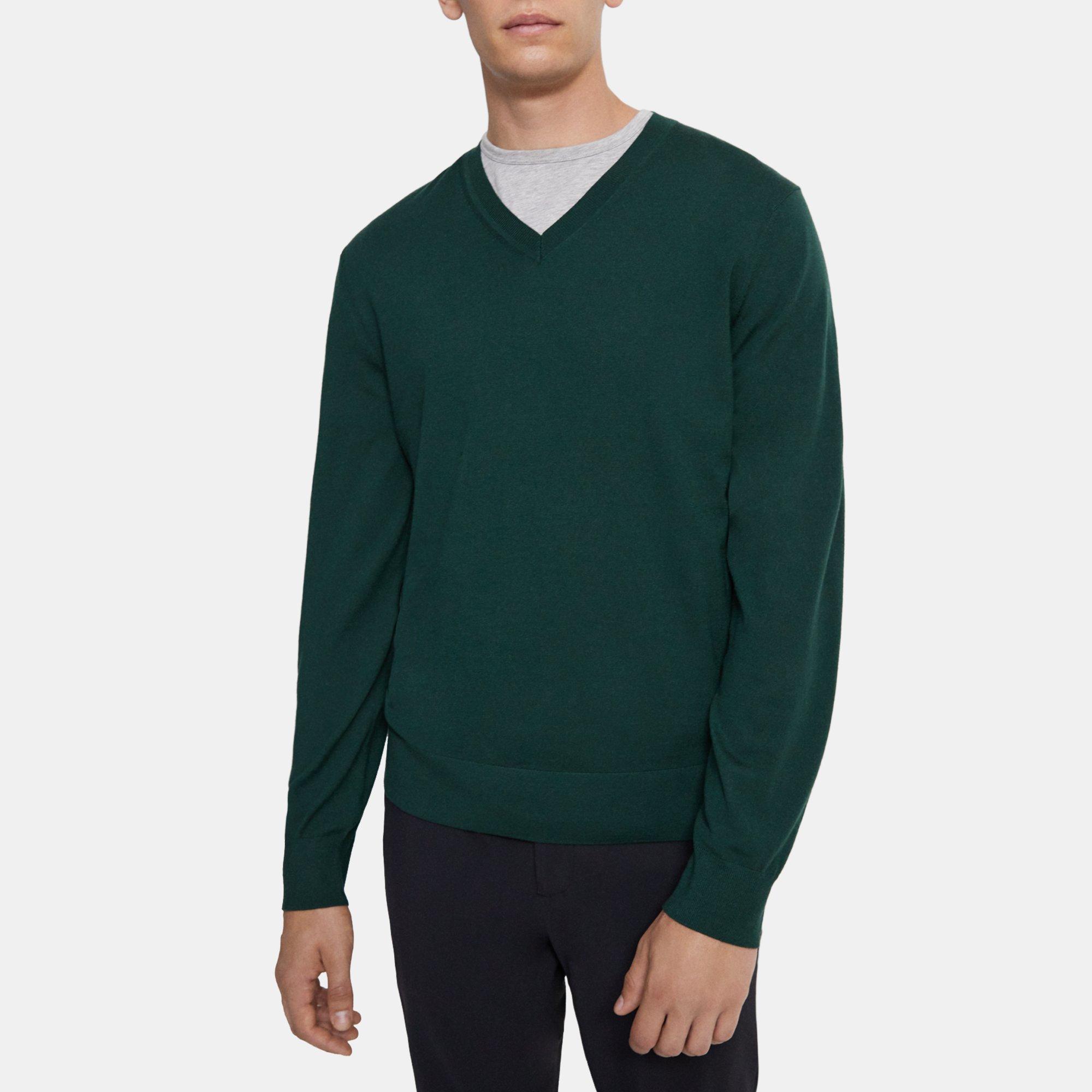 Merino Wool V-Neck Sweater | Theory Outlet Product Image