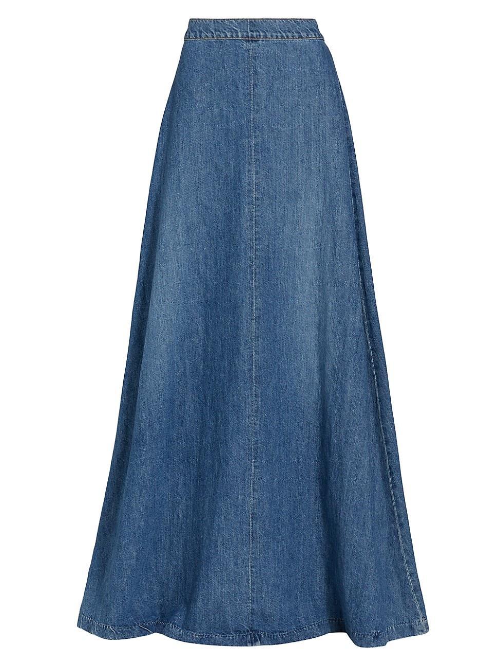 Womens Astrid Denim Maxi Skirt Product Image