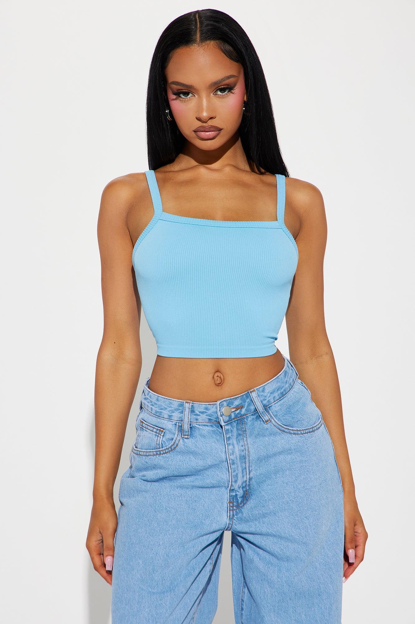 Everyday Cutie Seamless Tank - Blue Product Image