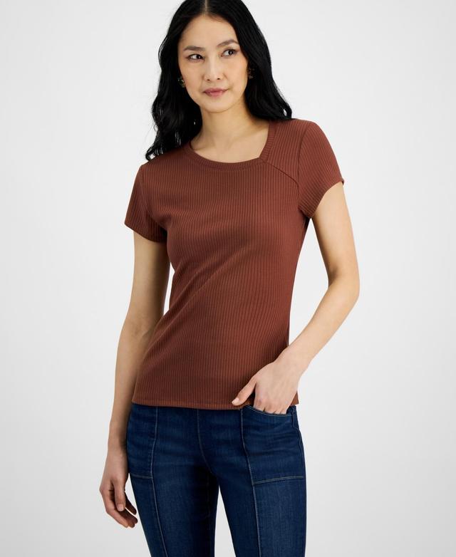 I.n.c. International Concepts Womens Asymmetrical T-Shirt, Created for Macys Product Image